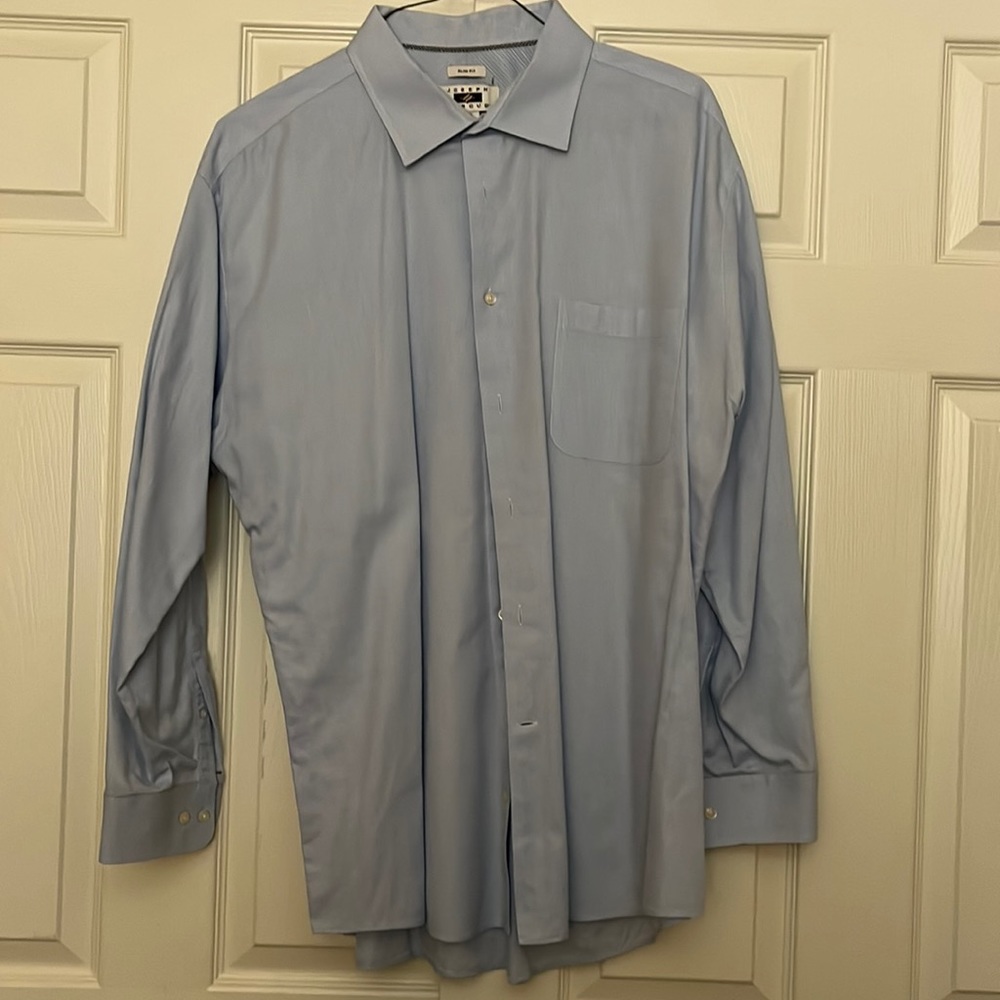 Joseph Abboud mens dress shirt 19 neck 34/35 arm. Waist tailored to 34 waste